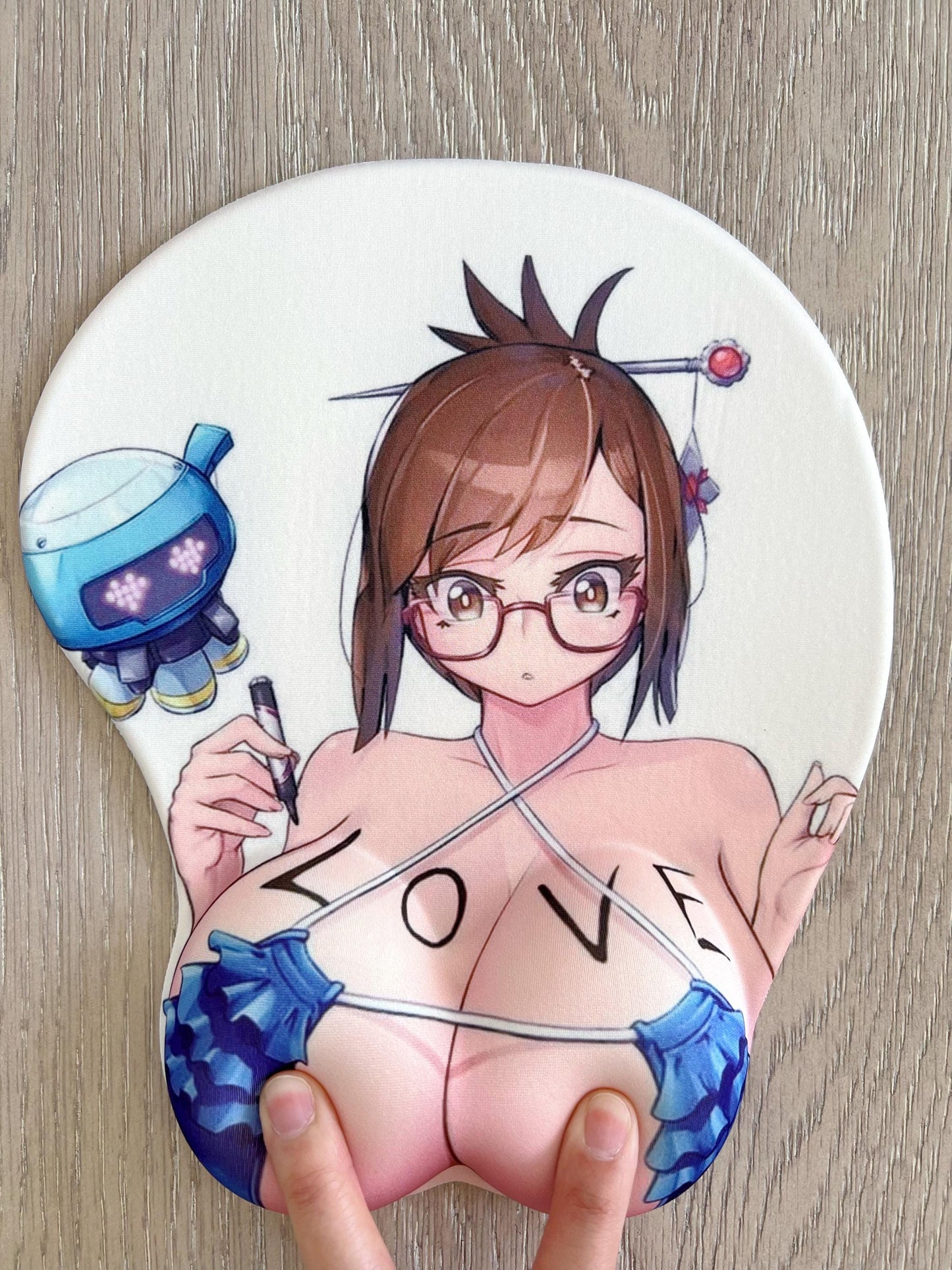 Original Mei Anime girl 3D Booty Mousepad with Wrist Rest