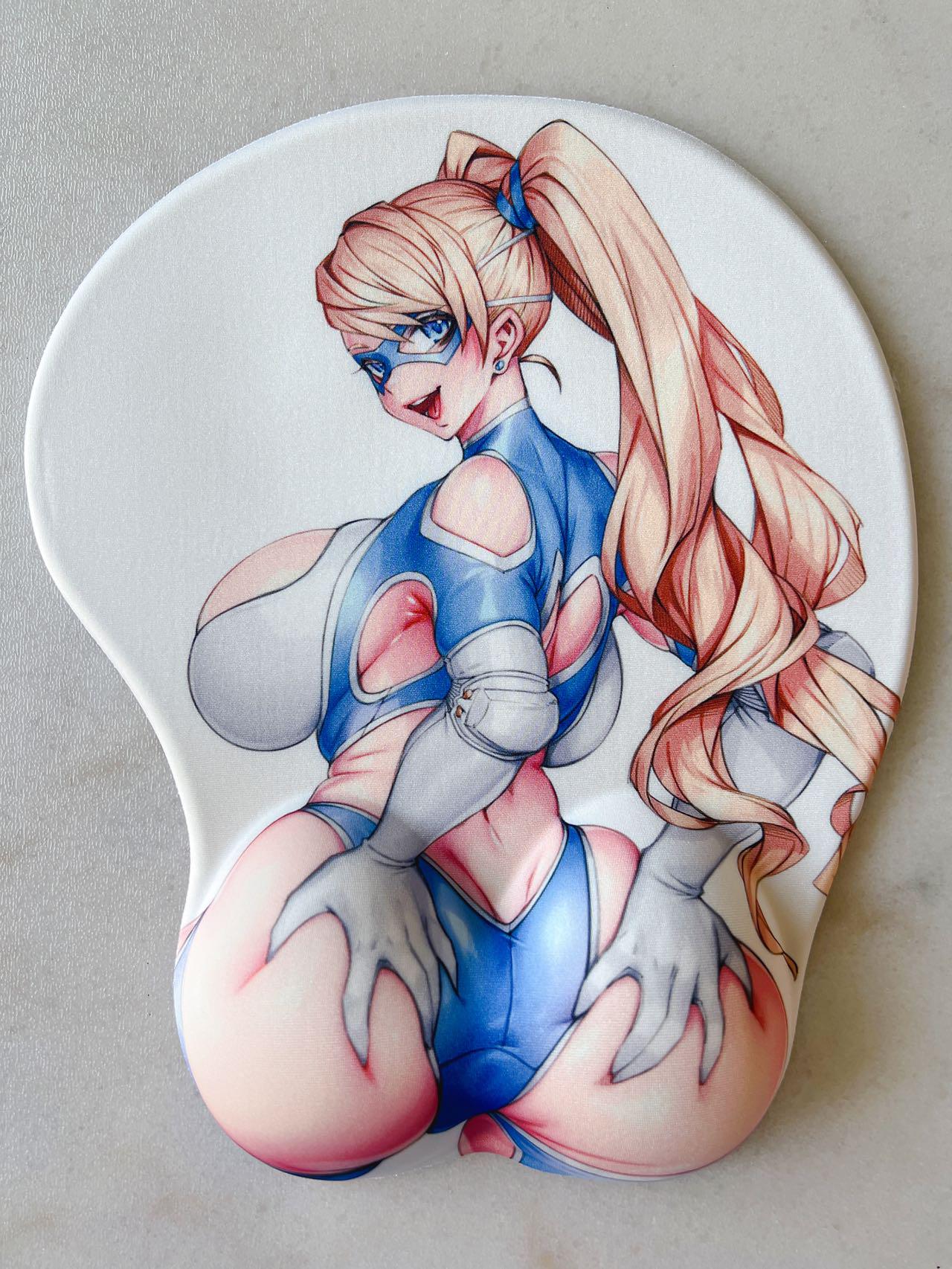 Original R Mika Anime girl 3D Booty Mousepad with Wrist Rest