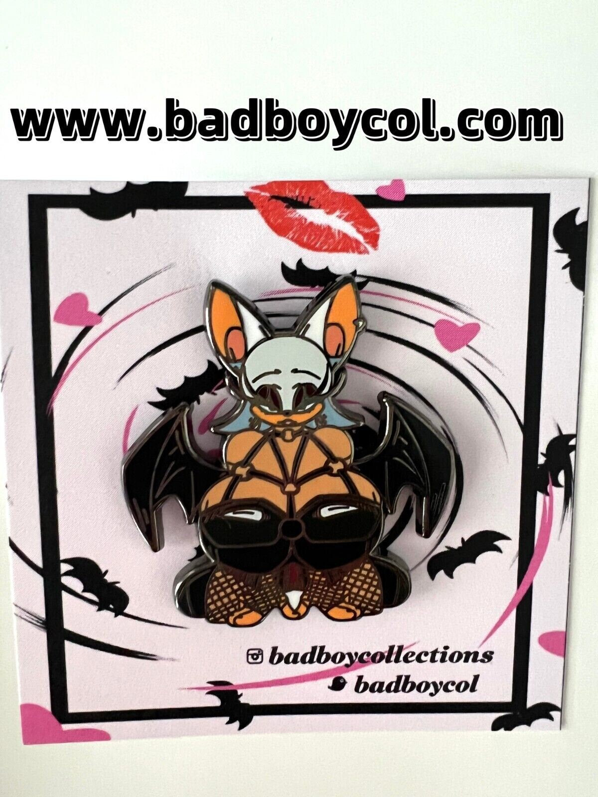 Original Gothic Rouge the Bat Hard Enamel pins