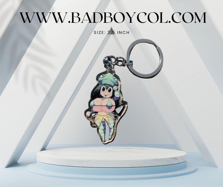 My Hero Academia Tsuyu Asui Acrylic Keychain – Cute Anime Frog Hero Charm