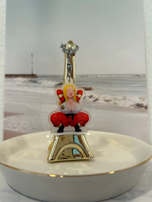 Busty Francine Acrylic Keychain – Double-Sided Anime Keychain