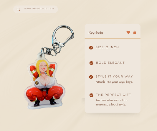 Busty Francine Acrylic Keychain – Double-Sided Anime Keychain