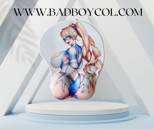 Original R Mika Anime girl 3D Booty Mousepad with Wrist Rest