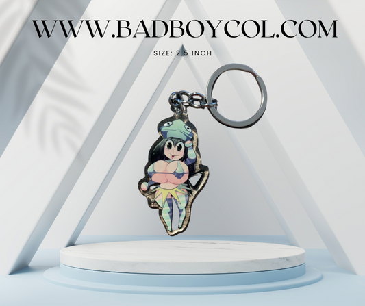 My Hero Academia Tsuyu Asui Acrylic Keychain – Cute Anime Frog Hero Charm