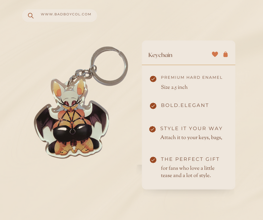 Gothlic Rouge the Bat Keychain