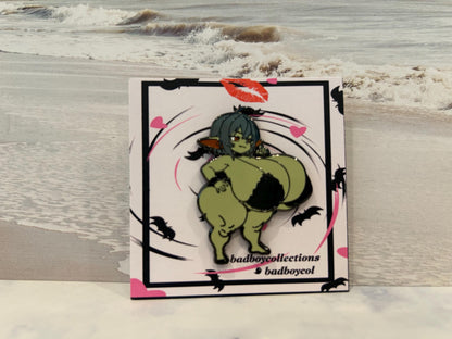 Original Goblin Girl Hard Enamel Pin – Fantasy Collectible Accessory